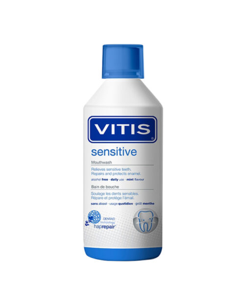 Nước súc miệng Vitis Sensitive điều trị và ngăn ngừa tình trạng ê buốt, chai 500ml