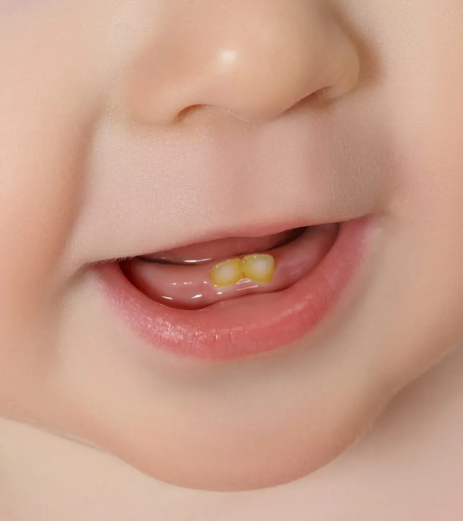 Răng bé bị mòn khiến bề mặt răng bị ố