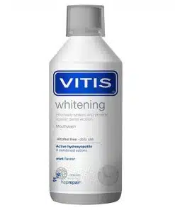 Nước súc miệng trắng răng, không ê buốt, ngừa sâu răng, ngăn ngừa vết ố Vitis Whitening Mouthwash Chai 500ml